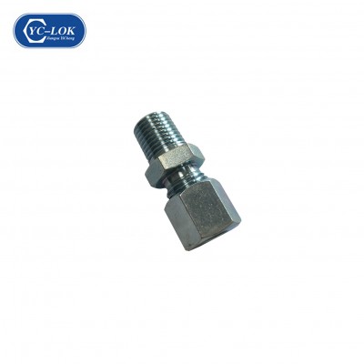 Nickel Plated Hydraulic Carbon Steel Brass Ntp Male Cable Connector